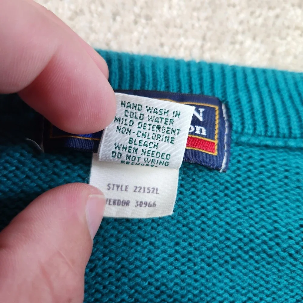 Vintage 90s US Open Golf Sweater Men Medium Shinnecock Hills V Neck USA Made